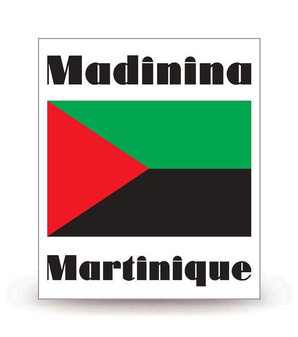 Martinique - Drapeau Ajusté - Autocollant plaque immatriculation®