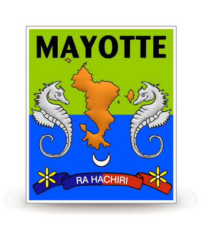 Mayotte-Collector - Autocollant plaque immatriculation®