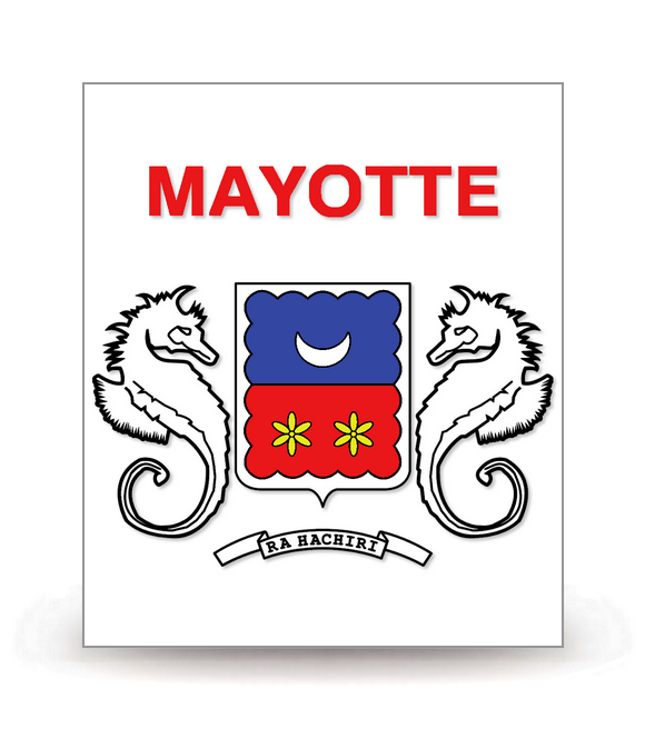 Mayotte - LogoType 2009 - Autocollant plaque immatriculation®