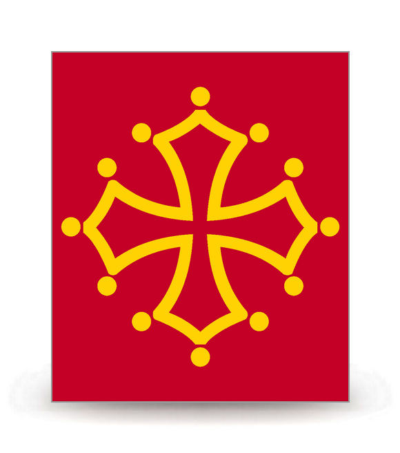 Midi-Pyrénées - Drapeau Ajusté