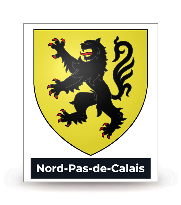 Nord-Pas-de-Calais - Blason - Autocollant plaque immatriculation®