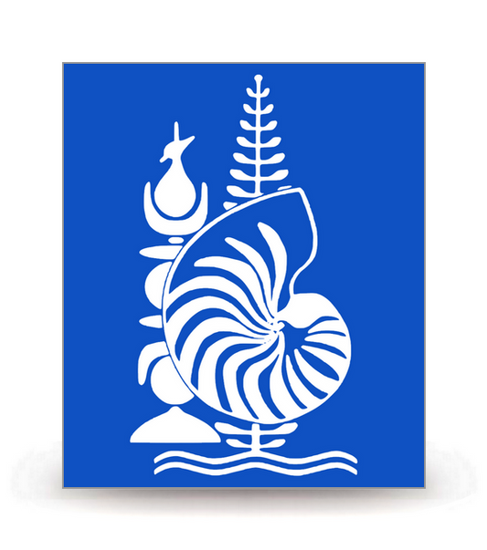 Nouvelle-Calédonie - Armoiries 2009 Blanc-FB - Autocollant plaque immatriculation®