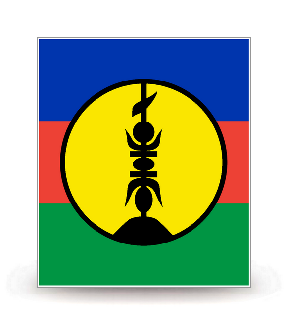 Nouvelle-Calédonie - Drapeau - Autocollant plaque immatriculation®
