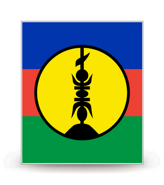 Nouvelle-Calédonie - Drapeau - Autocollant plaque immatriculation®