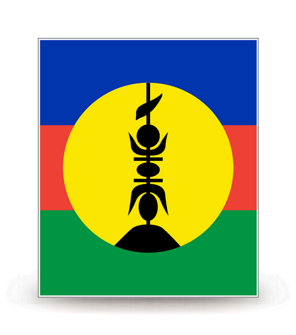 Nouvelle-Calédonie - Drapeau Kanaky - Autocollant plaque immatriculation®