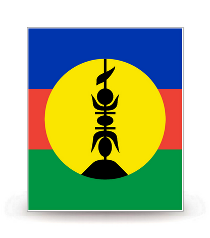 Nouvelle-Calédonie - Drapeau Kanaky - Autocollant plaque immatriculation®