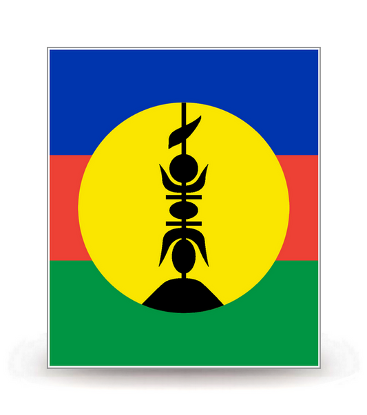 Nouvelle-Calédonie - Drapeau Kanaky - Autocollant plaque immatriculation®