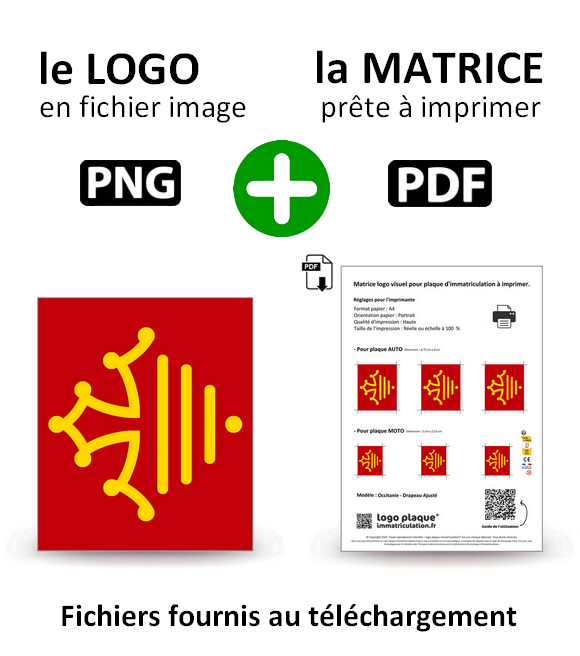 Occitanie - Drapeau Ajusté