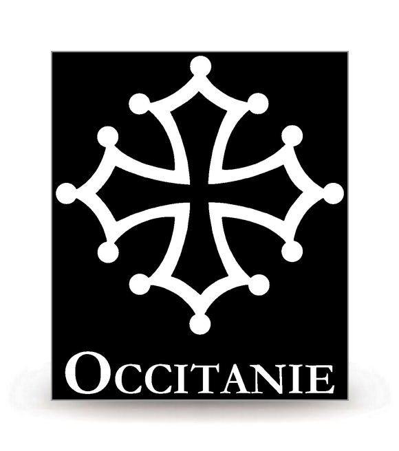 Occitanie - Croix 2025 Blanche-FN - Autocollant plaque immatriculation®