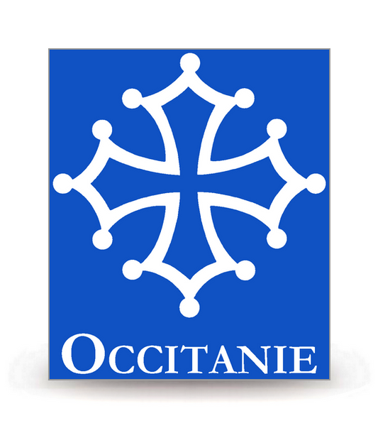 Occitanie - Croix Blanche 2025 - Autocollant plaque immatriculation®