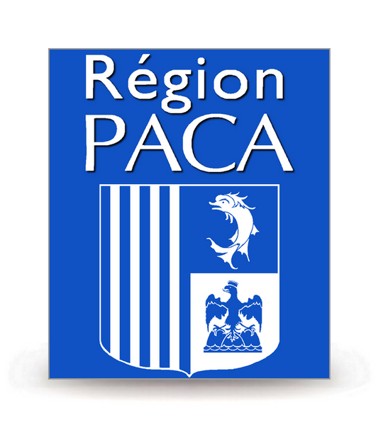 PACA - LogoType 2009 Blanc - Autocollant plaque immatriculation®