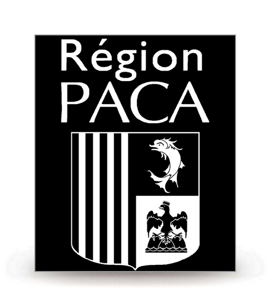 PACA - LogoType 2009 Blanc FN - Autocollant plaque immatriculation®