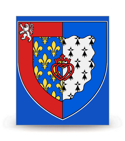 Pays de la Loire - Blason 2020-FB - Logo Plaque Immatriculation® - Autocollant DIY
