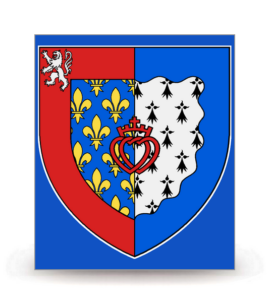Pays de la Loire - Blason 2020-FB - Logo Plaque Immatriculation® - Autocollant DIY