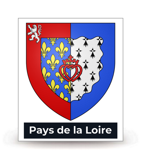 Pays de la Loire - Blason 2020 - Autocollant plaque immatriculation®