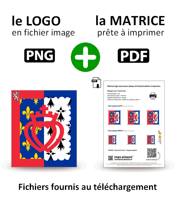 Pays de la Loire - Drapeau Ajusté