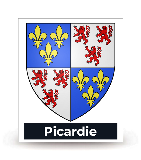 Picardie - Blason - Autocollant plaque immatriculation®