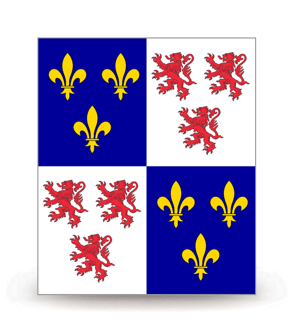 Picardie - Drapeau Ajusté - Autocollant plaque immatriculation®