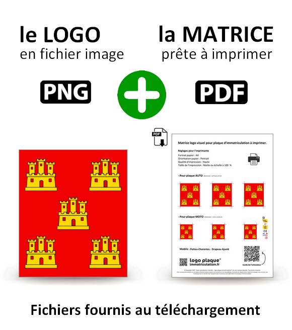 Poitou-Charentes - Drapeau Ajusté