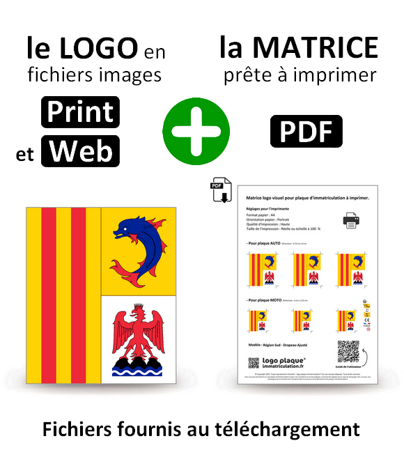 Région Sud - Drapeau Ajusté