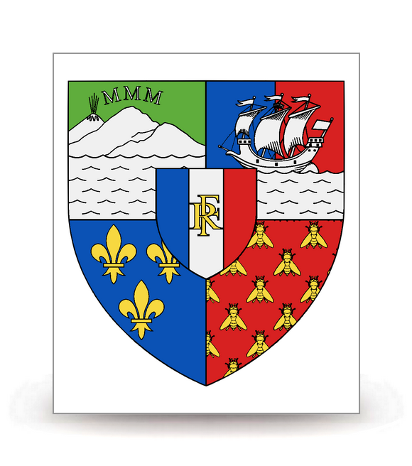 Réunion - Blason - Autocollant plaque immatriculation®