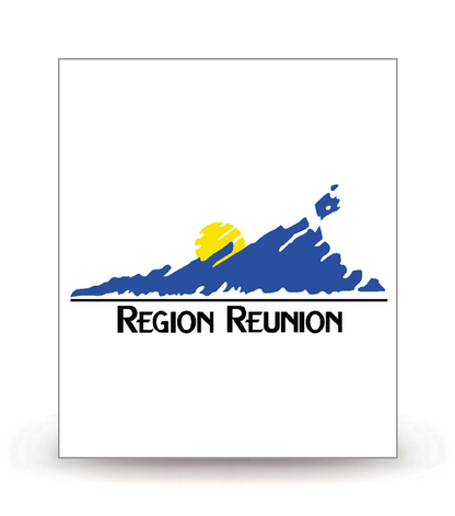 Réunion - LogoType 2009 - Autocollant plaque immatriculation®