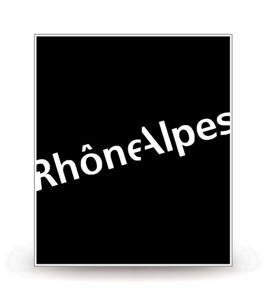 Rhône-Alpes - LogoType 2009 BK - Logo Plaque Immatriculation® - Autocollant DIY