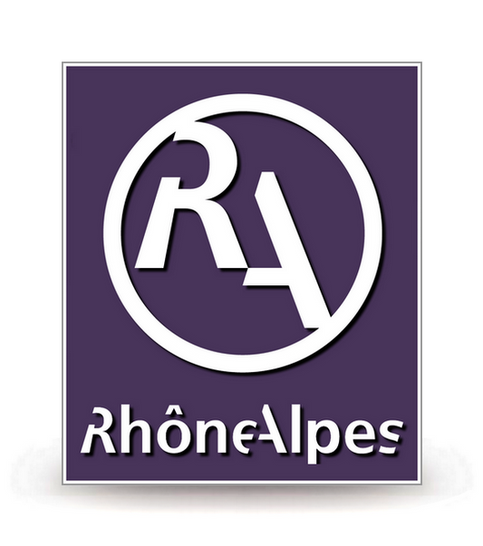 Rhône-Alpes - LogoType 2014 - Autocollant plaque immatriculation®