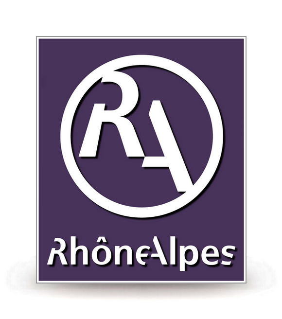 Rhône-Alpes - LogoType 2014 - Logo Plaque Immatriculation® - Autocollant DIY
