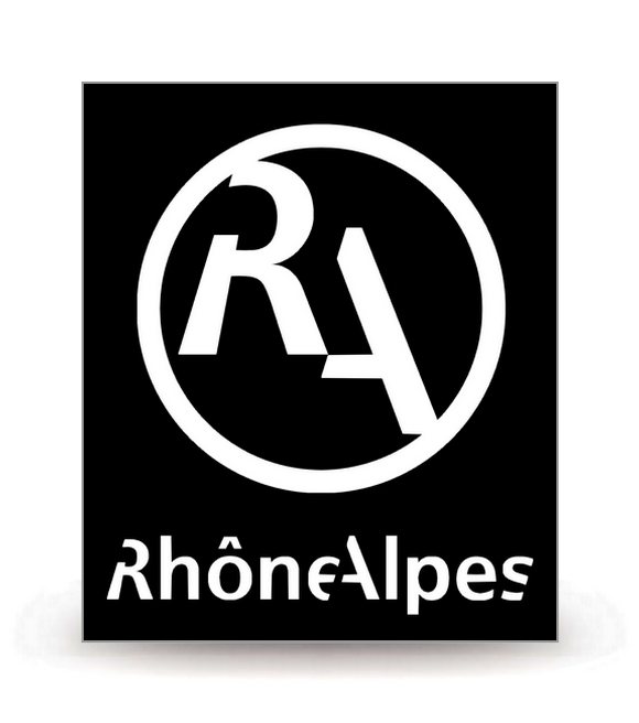 Rhone-Alpes - LogoType 2014 BK  - Logo Plaque Immatriculation® - Autocollant DIY