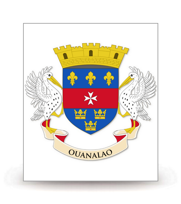 Saint-Barthélemy - Armoiries 2014 - Autocollant plaque immatriculation®