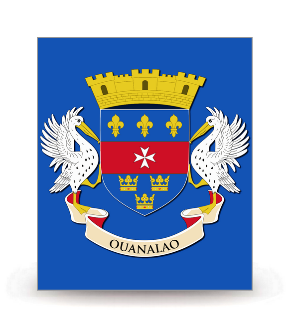 Saint-Barthélemy - Armoiries 2014 FB - Autocollant plaque immatriculation®