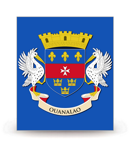 Saint-Barthélemy - Armoiries 2014 FB - Autocollant plaque immatriculation®