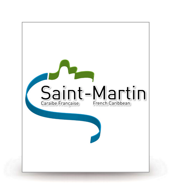 Saint-Martin - Collectivité 2009 - Logo Plaque Immatriculation® - Autocollant DIY