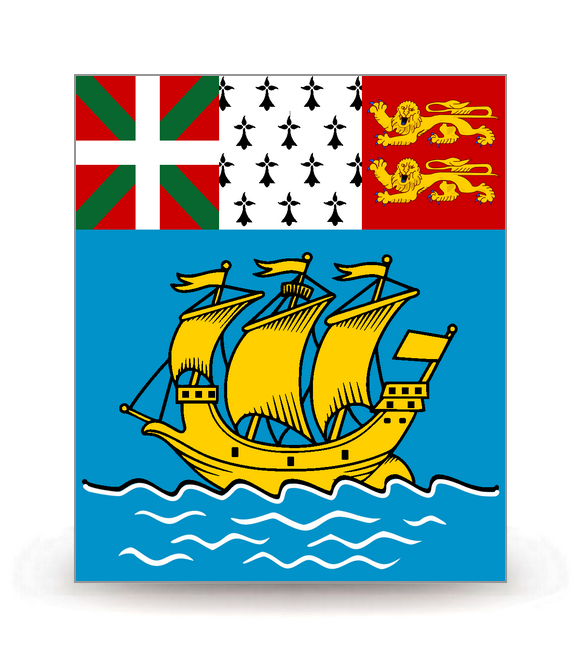 Saint-Pierre-et-Miquelon - Drapeau Ajusté - Autocollant plaque immatriculation®