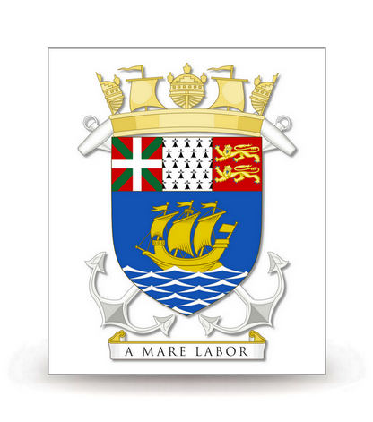 Saint-Pierre et Miquelon - Armoiries 2021 - Autocollant plaque immatriculation®