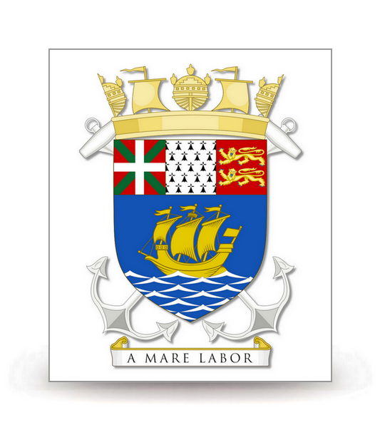 Saint-Pierre et Miquelon - Armoiries 2021 - Autocollant plaque immatriculation®