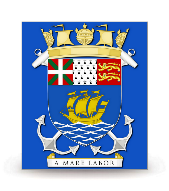Saint-Pierre et Miquelon - Armoiries 2021 FB - Autocollant plaque immatriculation®