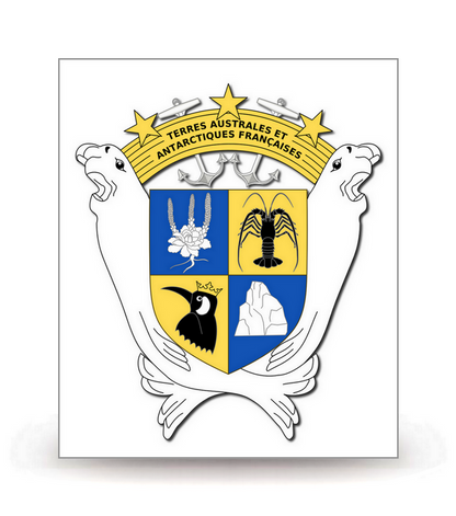 TAAF - Armoiries 2021 - Autocollant plaque immatriculation® DIY