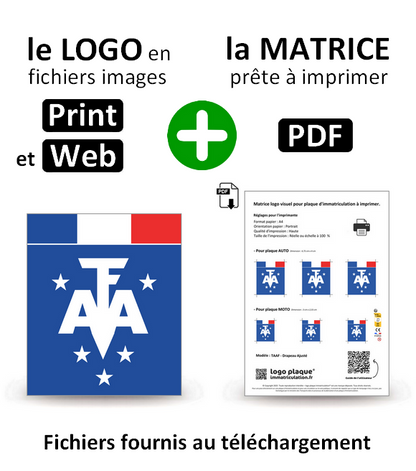 TAAF - Drapeau Ajusté