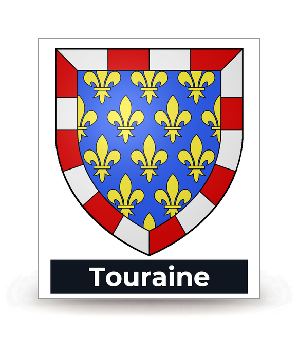 Touraine - Blason - Autocollant plaque immatriculation®
