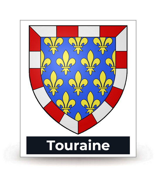 Touraine - Blason - Autocollant plaque immatriculation®