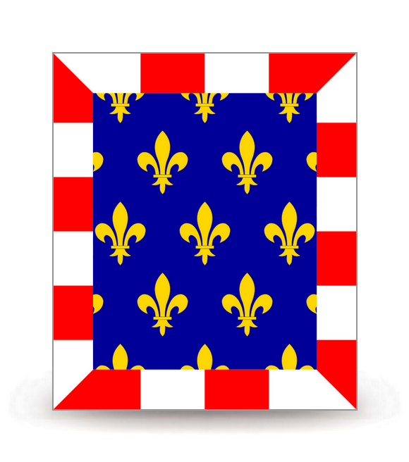 Touraine - Drapeau Ajusté - Autocollant plaque immatriculation®