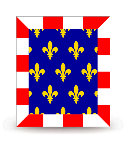 Touraine - Drapeau Ajusté - Autocollant plaque immatriculation®