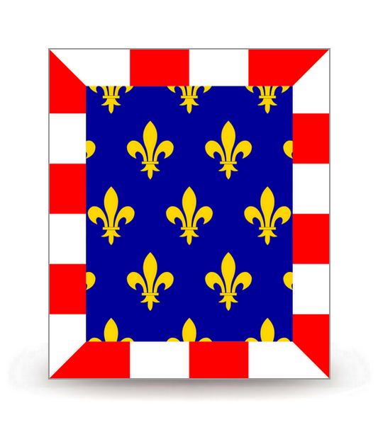Touraine - Drapeau Ajusté - Autocollant plaque immatriculation®