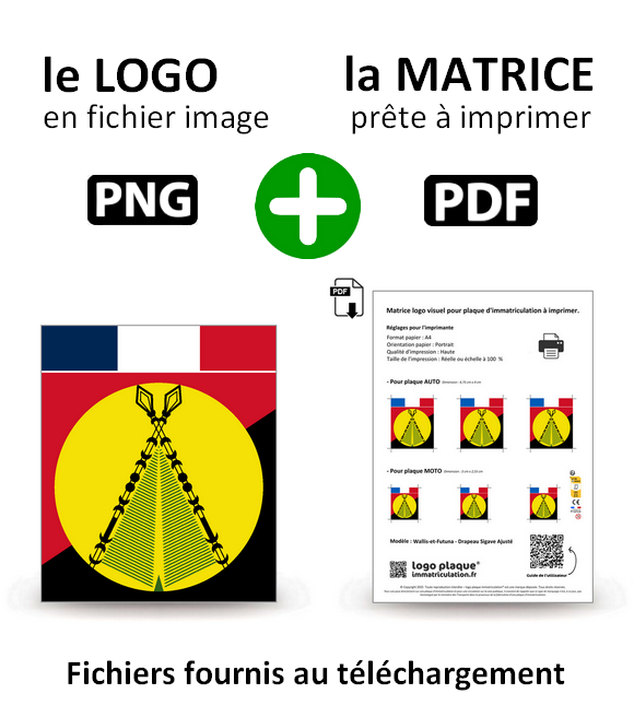 Wallis-et-Futuna - Drapeau Sigave Ajusté